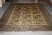 Amazing Gold-Colored Hand-Knotted Afghan Ersari-Style Area Rug