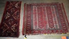 Gorgeous Antique Hand-Knotted Middle Caucasian and Middle Eastern-Style Small Rugs