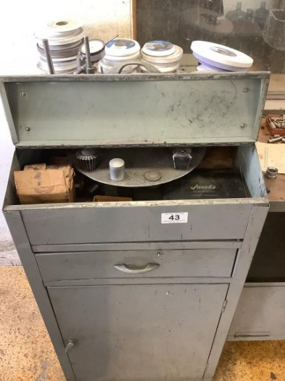 Jacobs RUBOVE FLEX Lathe Collets with Metal Storage Cabinet