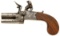 Brasher Over Under Tap Action Flintlock Muff Pistol