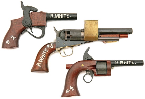 Three Facsimile Rollin White Patent Model Firearms