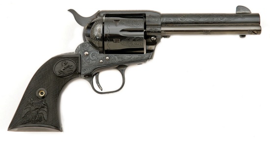 Engraved Colt Single Action Army Third-Generation Revolver