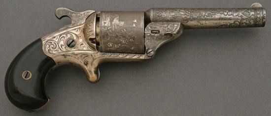 Finely Engraved Moore's Patent Front Loading Revolver