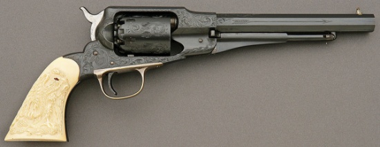 Custom Engraved Remington New Model Navy Percussion Revolver