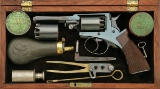 Cased Adams Patent Double Action Pocket Percussion Revolver by Massachusetts Arms Co.