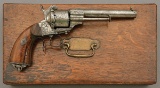 Cased Engraved Lefaucheux Model 1854 Single Action Pinfire Revolver