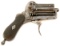 Unmarked Belgian Double Action Pinfire Pepperbox Pistol