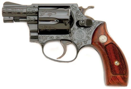 Engraved Smith & Wesson Model 36 Chiefs Special Revolver