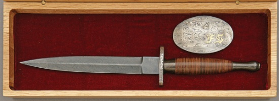 Rare C.A.S. Iberia Fairbairn/Sykes Special Edition Damascus Knife