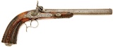 Lovely German Percussion Target Pistol by Carl Wunher of Mannheim