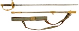 U.S. Model 1860 Staff & Field Officer's Sword by Clauberg with Sword Belt & Hangers