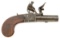 British Screw Barrel Flintlock Muff Pistol by W. Holl of Bristol