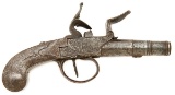 All-Steel Flintlock Muff Pistol by A. Charleville
