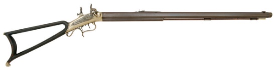 Superb American Percussion Sporting and Target Rifle attributed to John Belknap of St. Johnsbury, VA