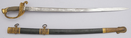 U.S. Model 1852 Naval Officer's Sword by Ames