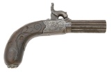 British Percussion Muff Pistol by Clarke of Leicester