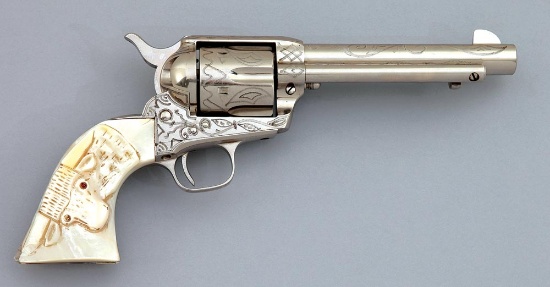 Custom Colt Single Action Army Revolver with Wolf & Klar Style Engraving