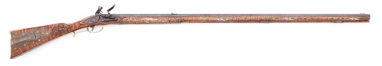 Exceptional Contemporary Flintlock Fullstock Sporting Rifle by William Buchele