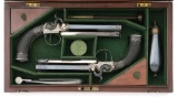 Handsome Cased Pair of British Percussion Belt Pistols by William Dooley