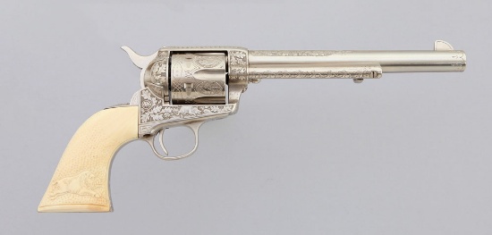 Custom Engraved Colt Frontier Six Shooter Revolver