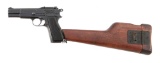 Canadian Mk.I* High Power Semi-Auto Pistol by Inglis with Shoulder Stock