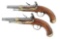 Fine Pair of French Model An XIII Flintlock Cavalry Pistols Captured in the Battle of Albuera