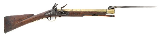 British Brass Barrel Blunderbuss with Top Snap Bayonet