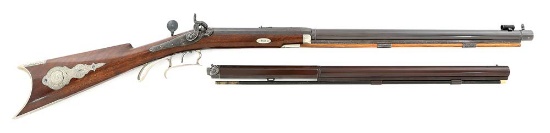 Percussion Halfstock Sporting And Target Rifle Two Barrel Set by Nathaniel Whitmore