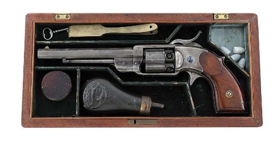 Cased C.R. Alsop Percussion Navy Revolver