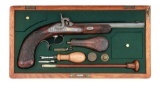 Wonderful Cased German Percussion Target Pistol by G. Wigand of Erfurt
