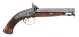 British Double Barrel Percussion Pistol by Charltons