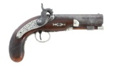British Percussion Coat Pistol by Richard Hollis & Sons