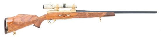 Spectacular Weatherby Crown Custom Mark V Left Hand Bolt Action Rifle