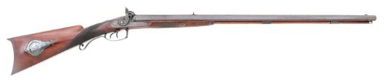 Fine Philadelphia Double Barrel Percussion Rifle by Krider & Co
