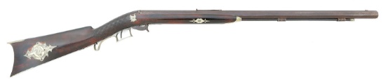 Fine and Unusual Vermont Percussion Underhammer Rifle by Nicanor Kendall