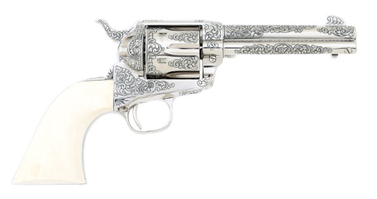 Beautiful Consecutively Numbered Bob Burt-Engraved Colt Single Action Army Revolver