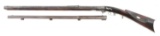 Very Fine Cased New England Two Barrel Set Underhammer Percussion Rifle by Nicanor Kendall