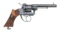 Handsome Luxembourgish Silver-Inlaid Pinfire Revolver by Schwartz & Felz