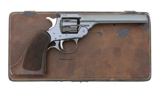 Excellent Harrington & Richardson Sportsman Single Action Revolver with Scarce Original Hard Case