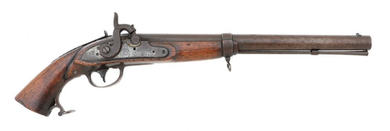Interesting Nathan Starr Percussion Musket Converted Into A Pistol-Carbine
