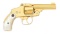 Rare Smith & Wesson 38 Safety Hammerless Revolver in Factory Gold Finish