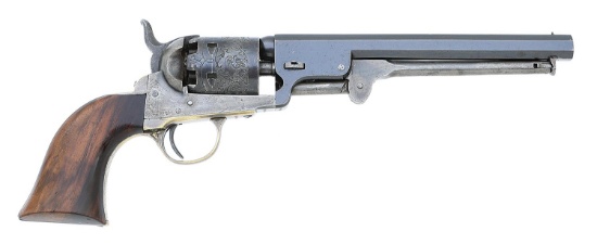 Very Fine Belgian Colt Brevete Model 1851 Navy Percussion Revolver by Gilon
