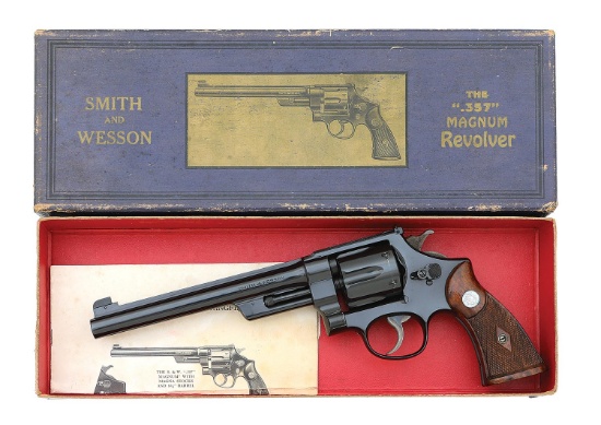 Very Rare & Fine Smith & Wesson Registered Magnum Revolver with 7 1/2'' Barrel & Box