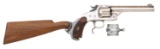 Excellent Smith & Wesson N.M. No. 3 Frontier Revolver in Factory Silver with Stock & Extra Cylinder