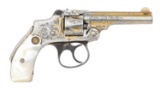 Engraved & Gold-Washed Smith & Wesson 32 Safety Hammerless Revolver