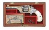 Interesting Smith & Wesson 32 Single Action Revolver with Merwin, Hulbert & Co. Style Engraving