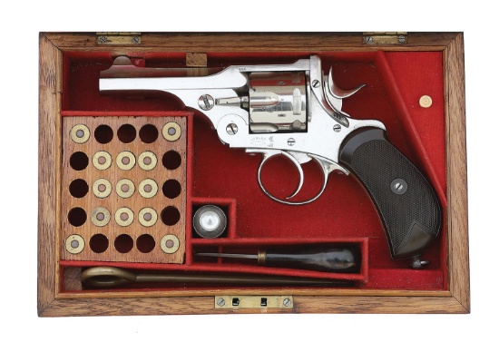 Cased Webley Mark I Double Action Revolver Identified To Lieutenant Colonel Roundell T. Toke