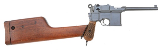 Fine Mauser C96 Large Ring Semi-Auto Pistol With Matching Stock Retailed By Alexander Henry & Co.