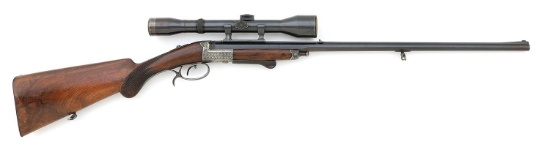 W. Collath Single Shot Underlever Rifle With Original Tesko Scope