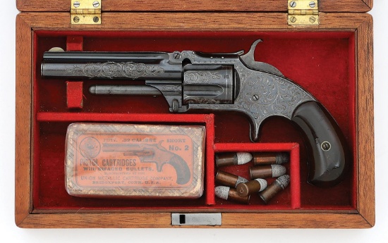 Handsome Cased And Nimschke Engraved Smith & Wesson No. 1 1/2 Second ...